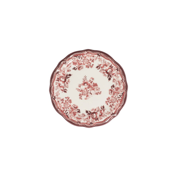 Hermia Velour Maroon Fulya Juego de Cena de 24 Piezas